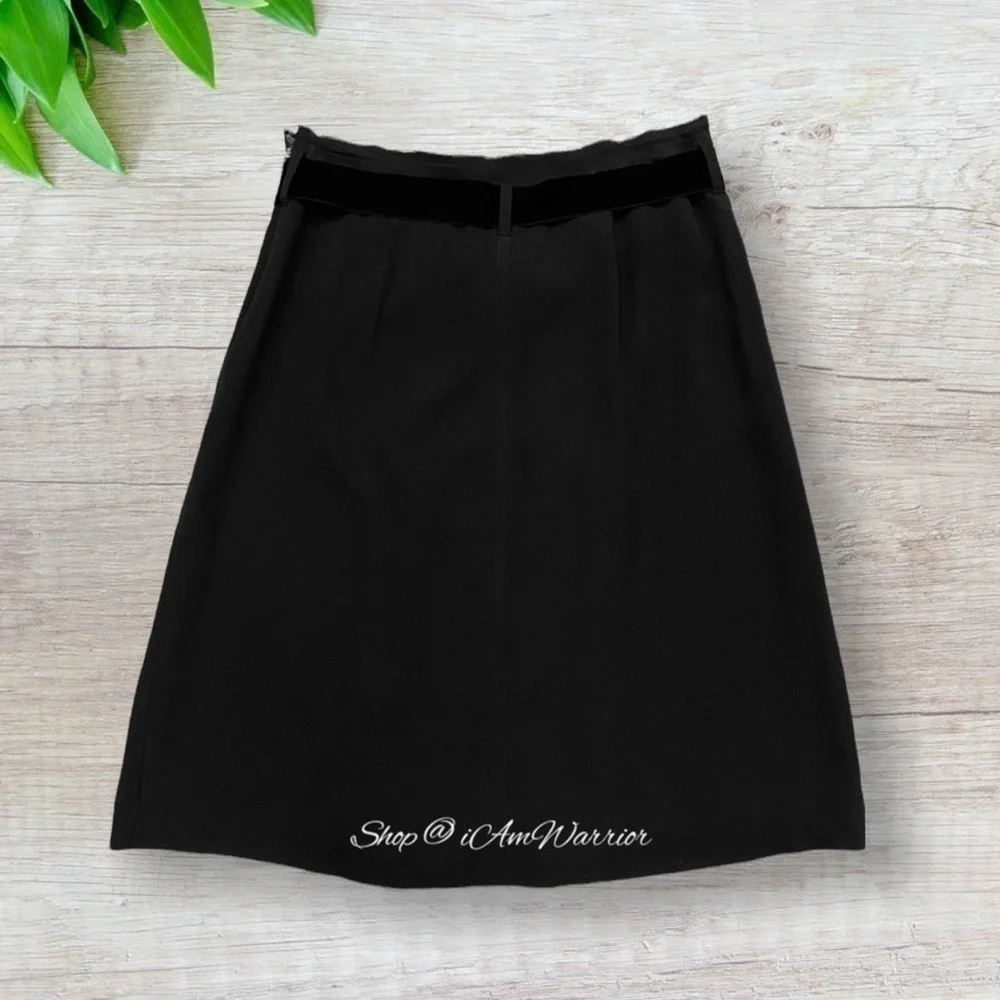 Tory Burch silk pleated skirt with velvet tie belt *shop@iamwarrior